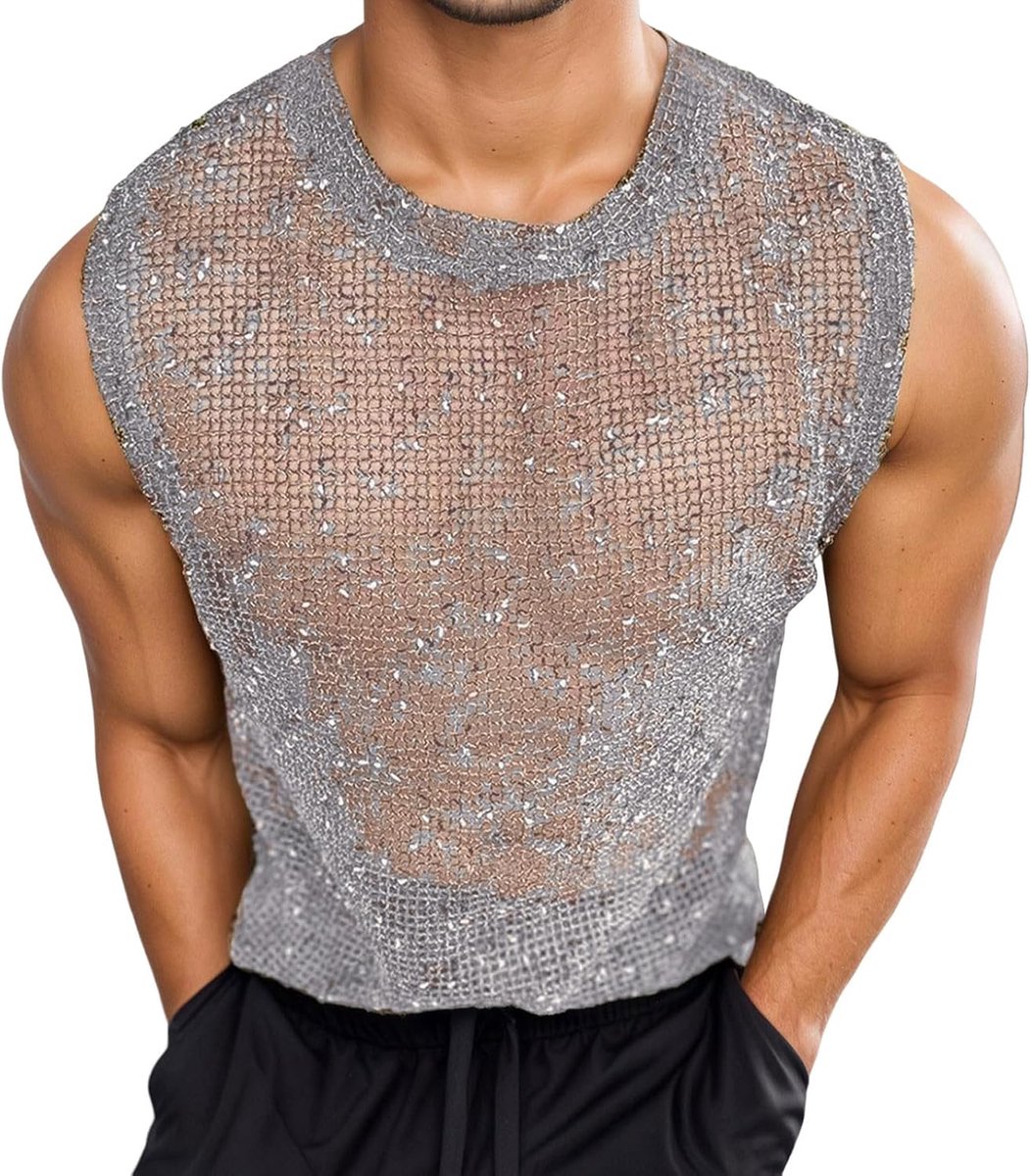 Mouwloze gebreide tanktop, casual avondkleding, zomerhemd, nauwsluitend, ademend, opengewerkt design, comfortabele pasvorm