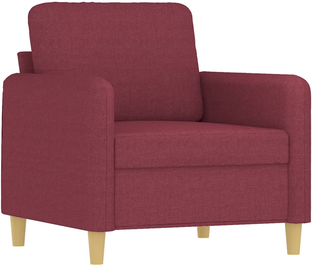 vidaXL Fauteuil - 60 - cm - stof - wijnrood
