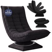 Casaria Fauteuil - Verstelbaar 58x57x84cm - Zwart