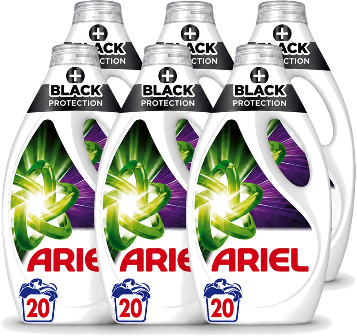 6 x Ariel – +Revita Black – Vloeibaar Wasmiddel – 900 ml - Voordeelverpakking - 6 stuks