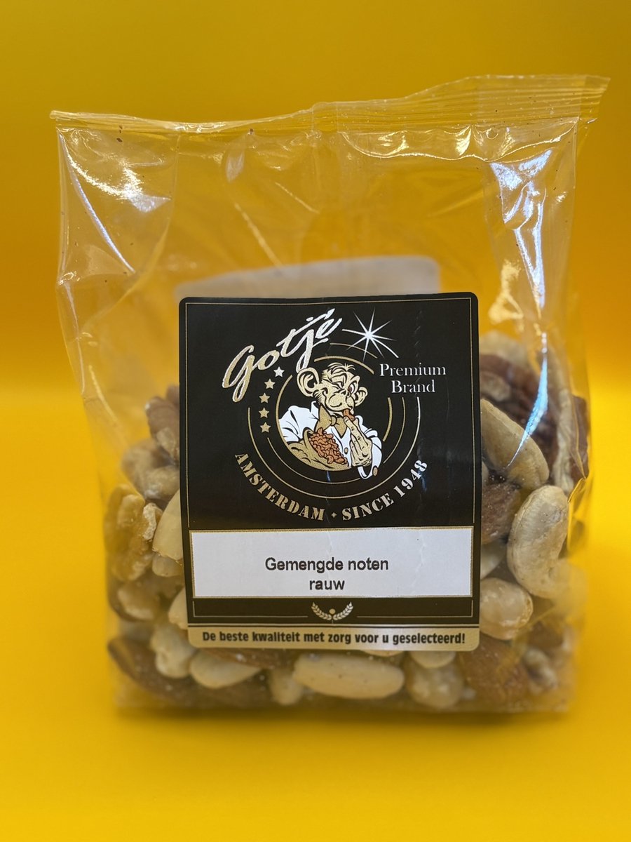 Jan Gotjé Noten - Notenmix - Gemengde noten rauw 3 x 200g