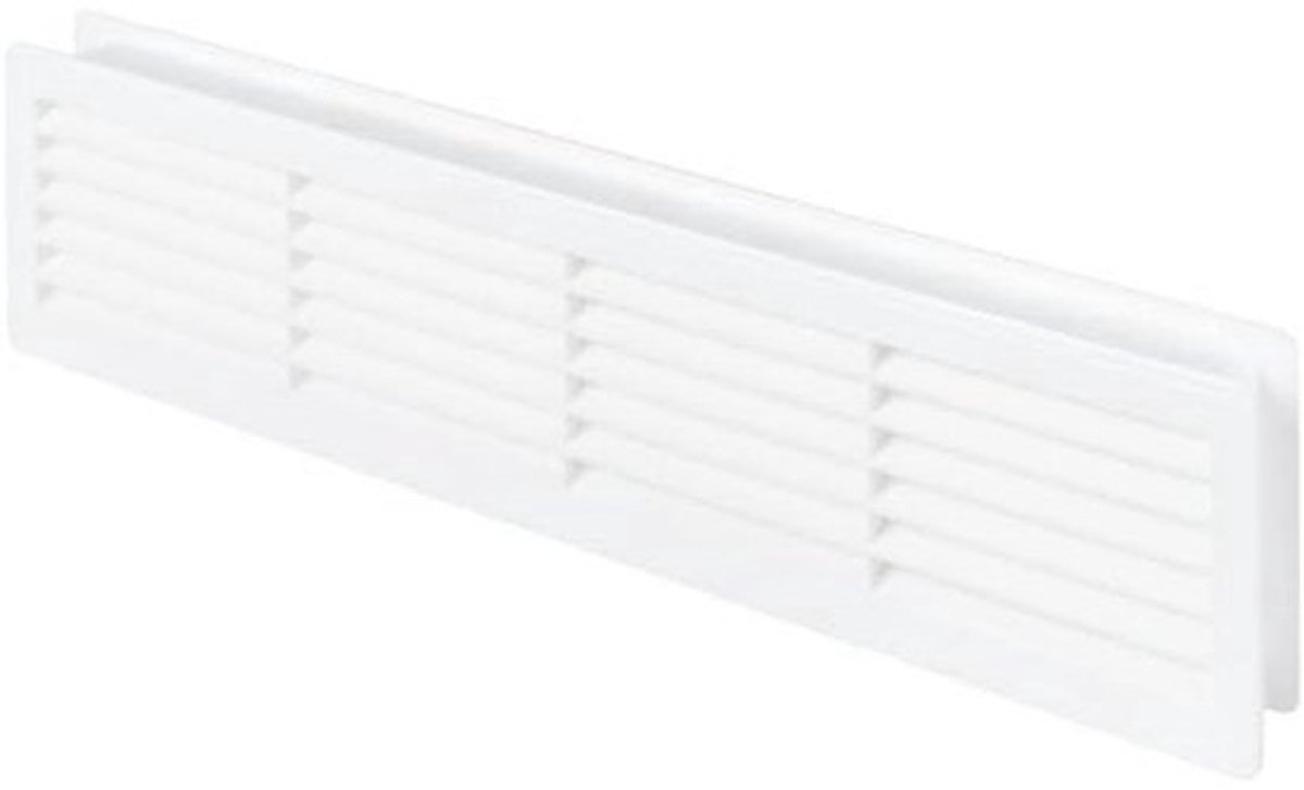 Ventilatierooster - voor deuren - Dubbelzijdig kunststof rooster - ondoorzichtig - 440 x 120 mm