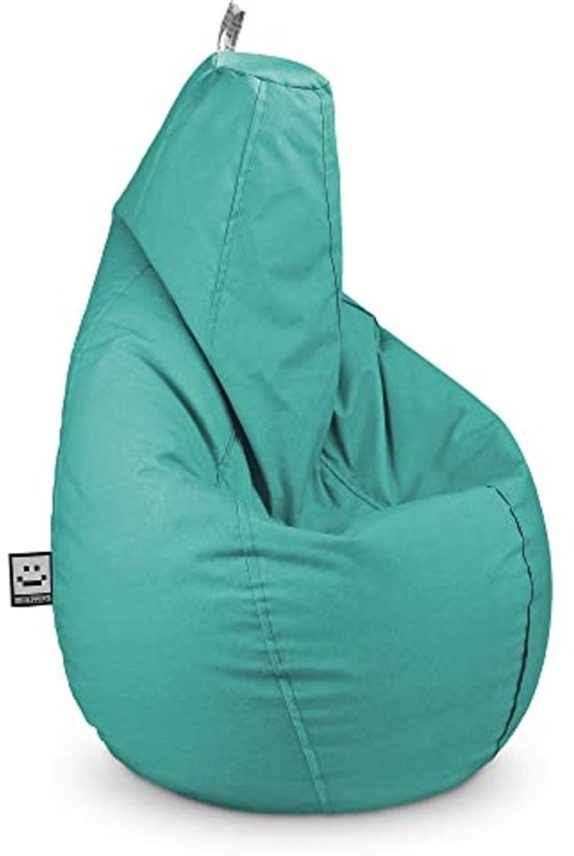 Comfortabele XXL-zitzakstoel voor binnen en buiten in turkoois