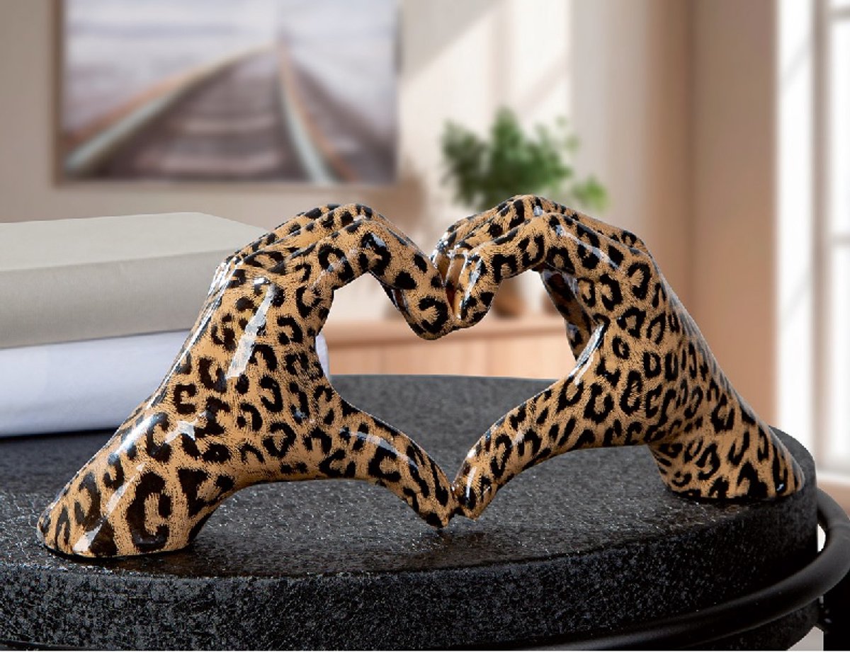 Gilde handwerk Beeld 2 handen hart panter print bruin