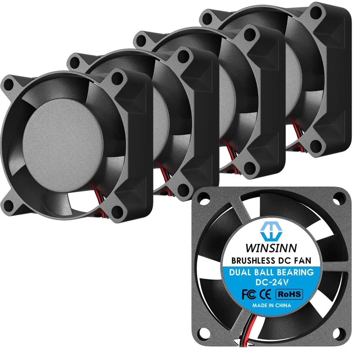 WINSINN 25mm Fan 24V Dual Ball Bearing Brushless 2510 25x10mm for Cooling DIY Mini Cooling PCB/Notebook/Graphics Card - ShopVlot