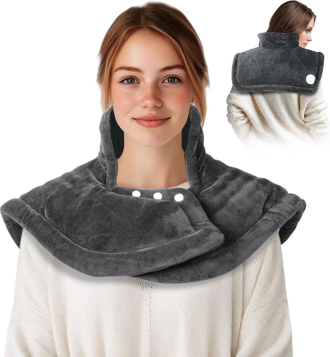 Thermophore for back, shoulders and neck, automatic switch-off, 50 x 56 cm with 10 heat levels and 9 timers, machine - ShopVlot