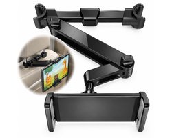 Tablet Houder Auto voor Hoofdsteun met Verstelbare Arm - 360° Draaibaar - Hoofdsteun Bevestiging - Tablethouder - Auto Accessories - Geschikt voor Ipad en Telefoon