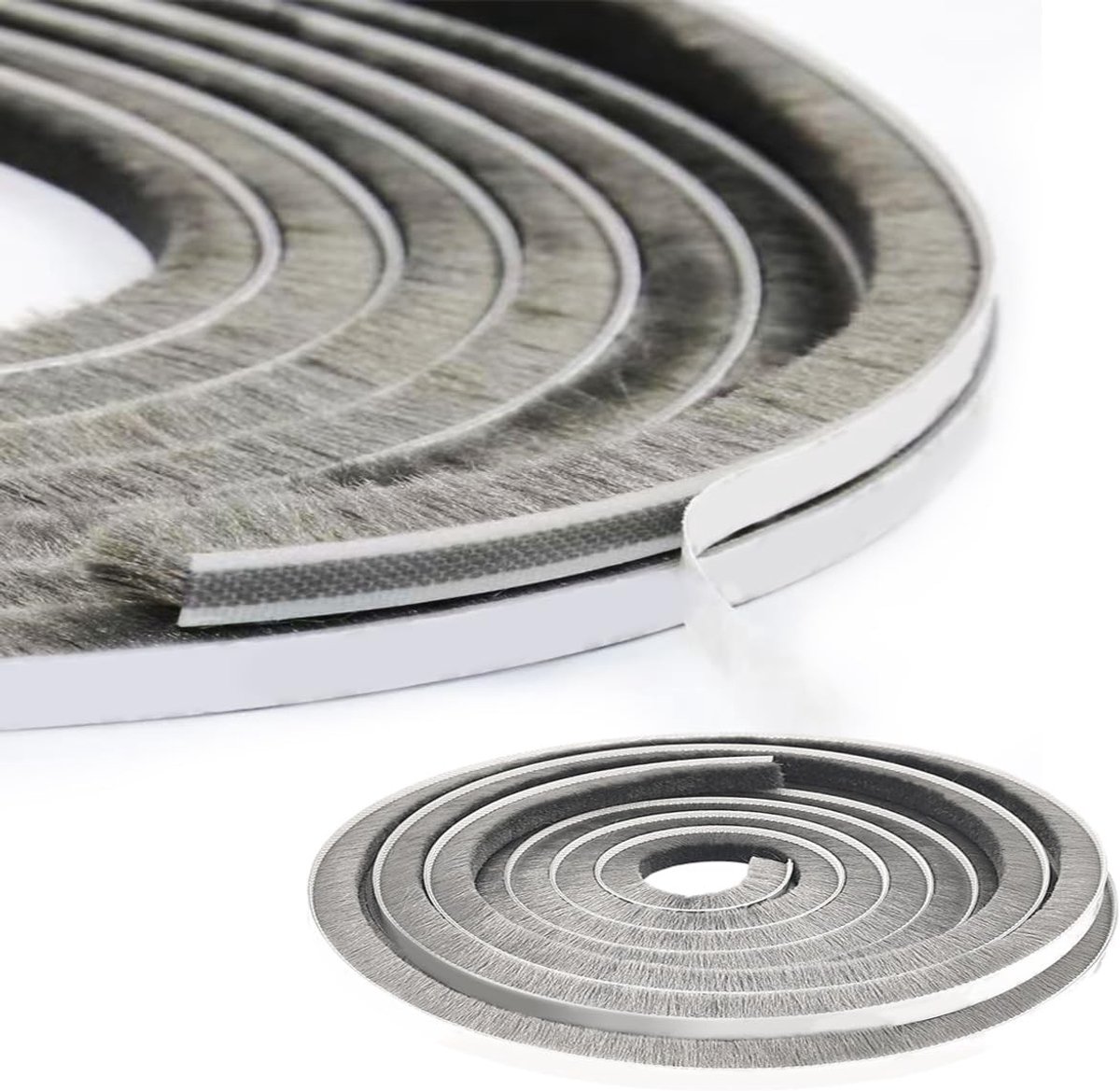 Zelfklevende borstelafdichting 5 meter, breedte 9 mm, hoogte 23 mm - Perfect voor deuren en ramen, energiebesparend en geluidsisolatie