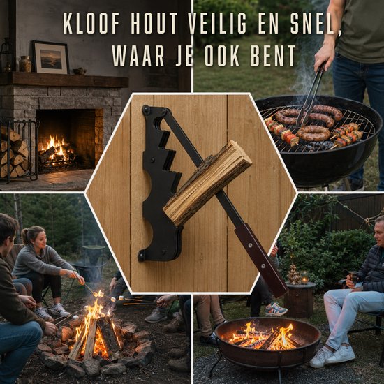 KLOOVE Houtklover Wandmodel - Houtsplijter voor Aanmaakhout - Wandmontage — afbeelding 5