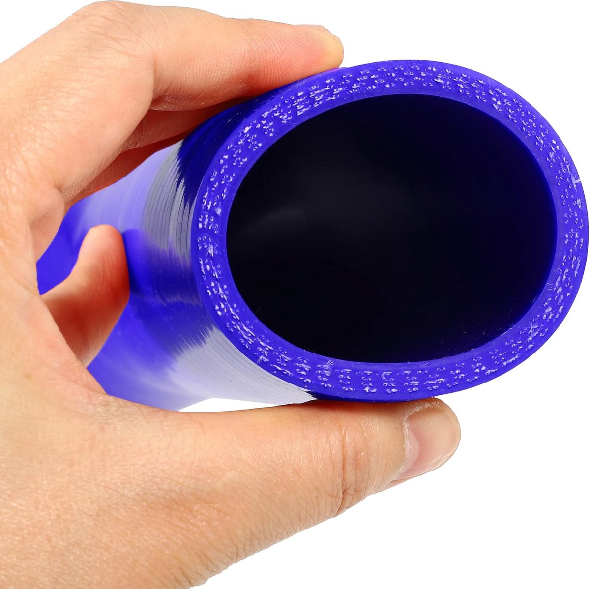 Dailygoods- Silicone Slang 90 Graden Bocht - Universeel - Auto Koppeling - Binnendiameter 48mm - Dikte 5mm - Blauw - Koelslang