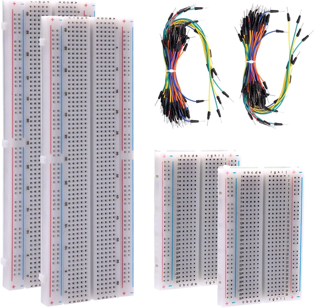 Breadboard 2x830 en 2x400 gaten - combinabel en herbruikbaar - ideaal voor prototyping - ShopVlot