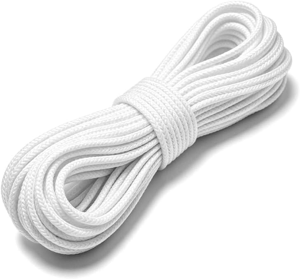 Gevlochten Koord voor Handwerk en Camping - 4mm x 10m, 8mm x 10m Wit