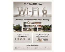 Wi-Fi 6 Mesh Systeem voor Thuis, Tot 80m² Bereik, M3000S, Snel Internet, Betrouwbare Verbinding, Eenvoudige Installatie