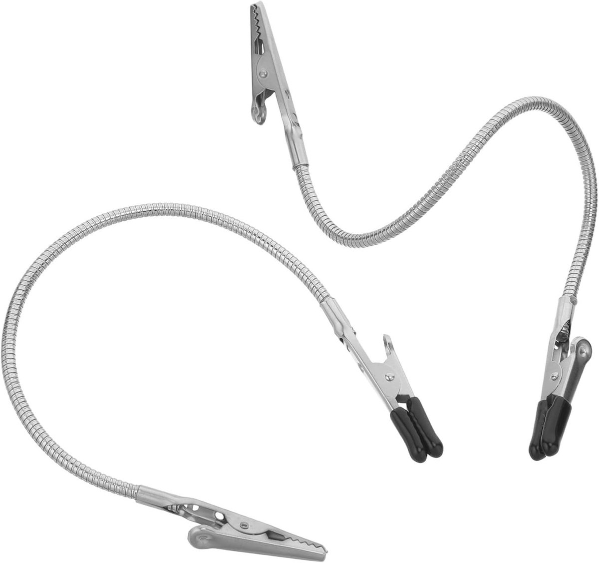 Set van 2 metalen krokodillenklemmen met dubbele kop met 23 cm lange flexibele hals, dubbel gebruik als notitiebord en soldeerhouder voor knutselen en werkprojecten