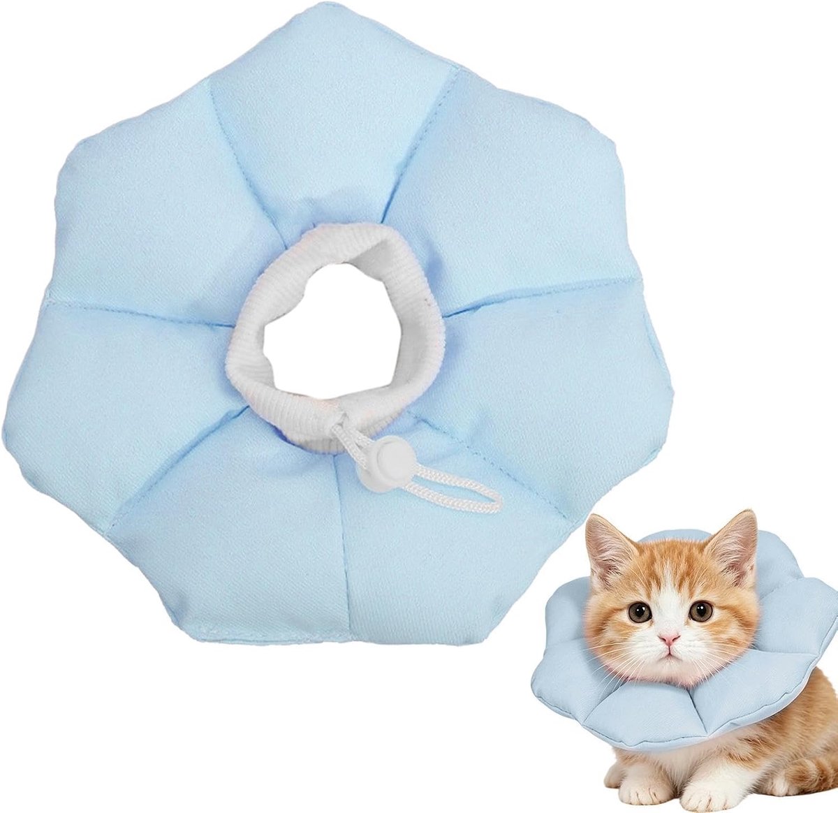 Anti-Bijt Halsdonut | Kattenkragen om Likken te Stoppen voor Kittens Puppy Konijn Cavia Hamster Kleine Dieren Wond Stoppen Likkend