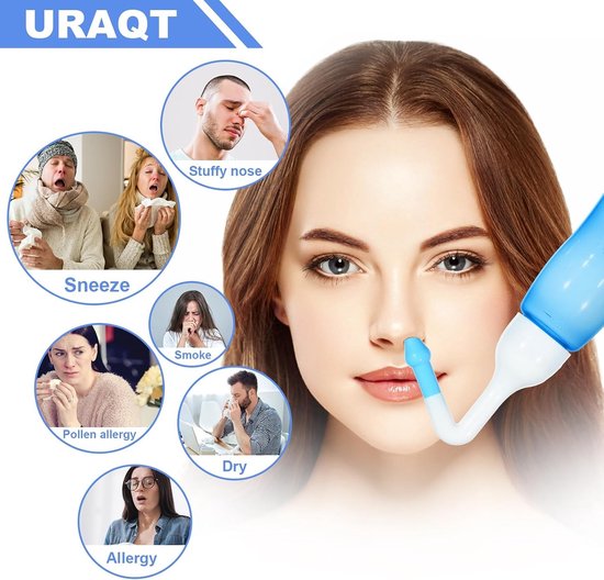 Nasal Wash Kit voor Neusreiniging - 240 ml Sinusspoeling, Effectieve Neusverzorging en Allergie Verlichting — afbeelding 4