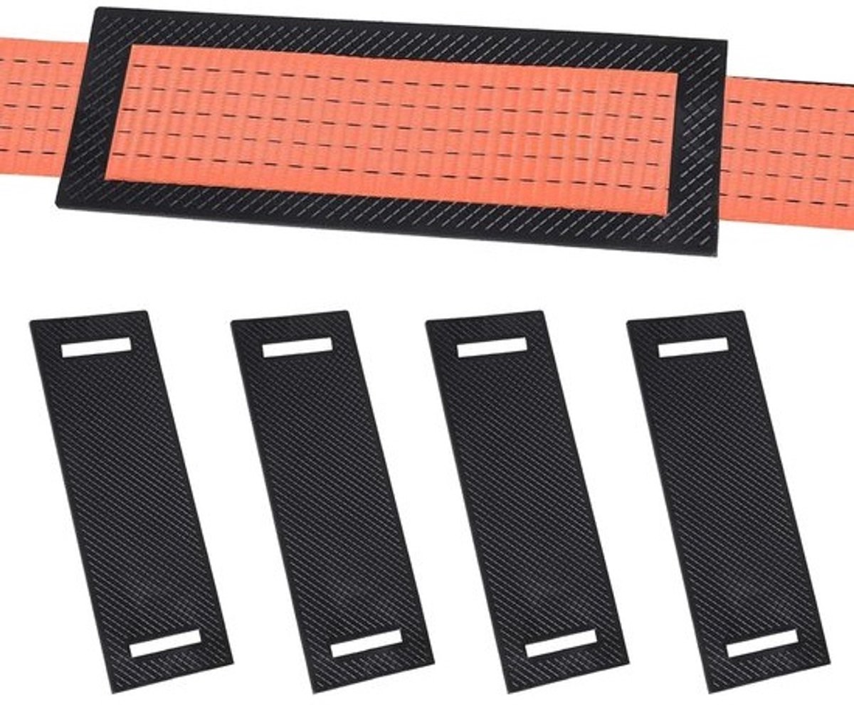 Rubberen randbescherming voor spanbanden tot 50 mm - 290 x 100 x 3 mm - 4 stuks