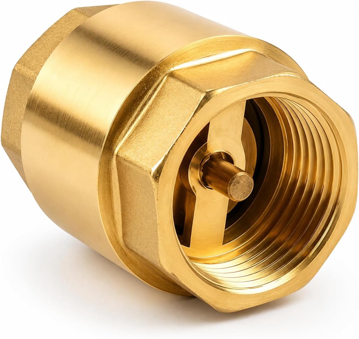 1 inch messing terugslagklep, IG naar AG, voor pomp en waterleiding - ShopVlot