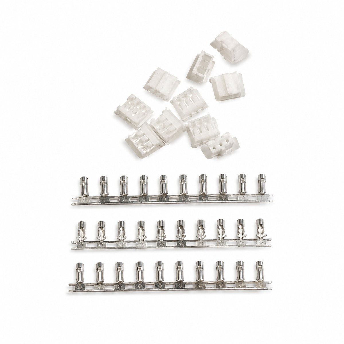 PH2.0 3-polige Female Connector Set 10 stuks met 30 Krimpcontacten
