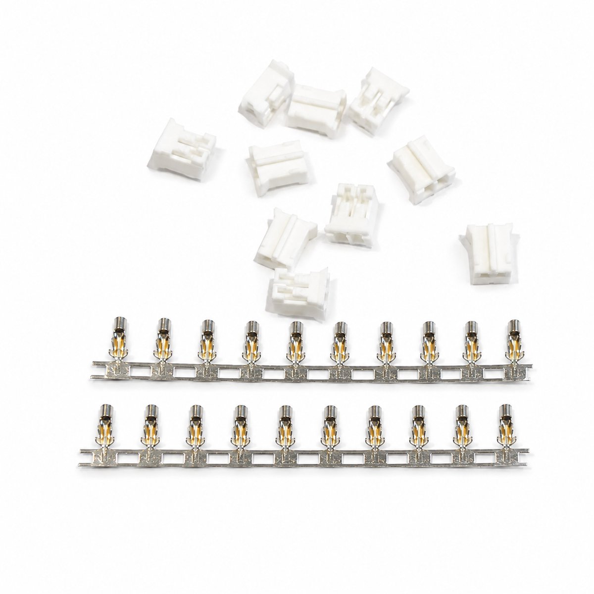PH2.0 2-polige Female Connector Set 10 stuks met 20 Krimpcontacten