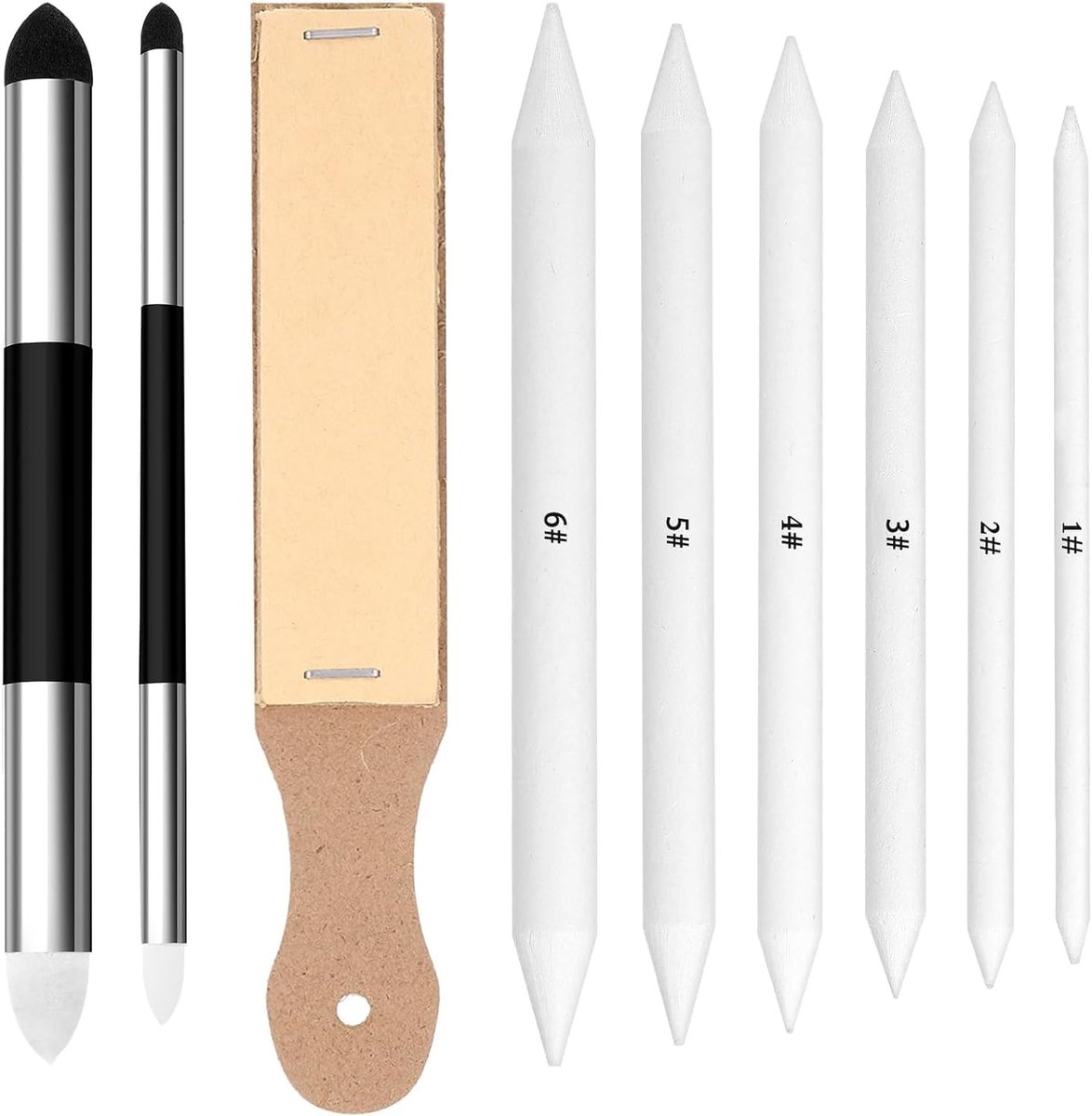 Estomper Tekening 9-delige Verf Set, Blender Pennen, Papieren Stomp Tekenmateriaal voor Tekenen en Schetsen, Studenten - ShopVlot