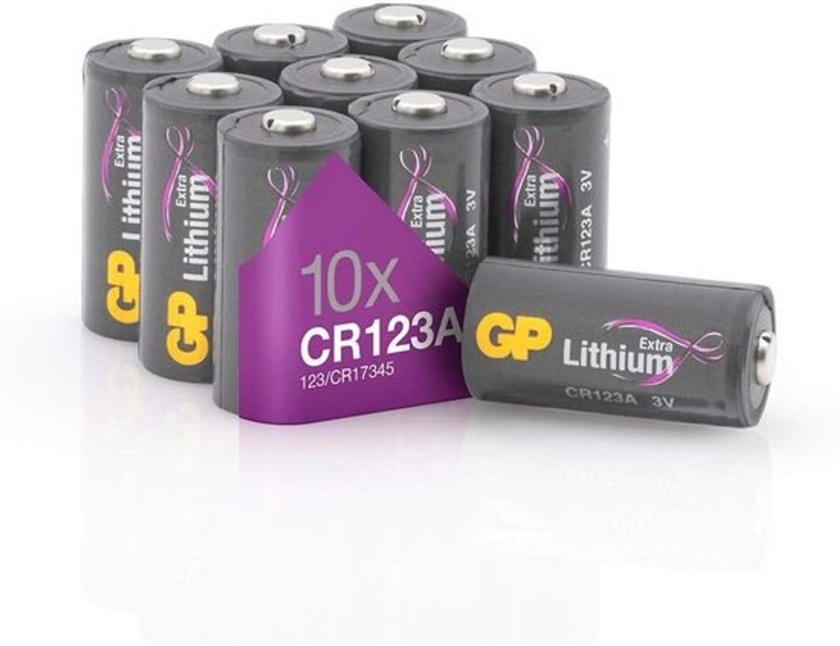 Lithiumbatterijen - CR123A - 3V - 10 stuks - Voor Smart Home en Outdoor