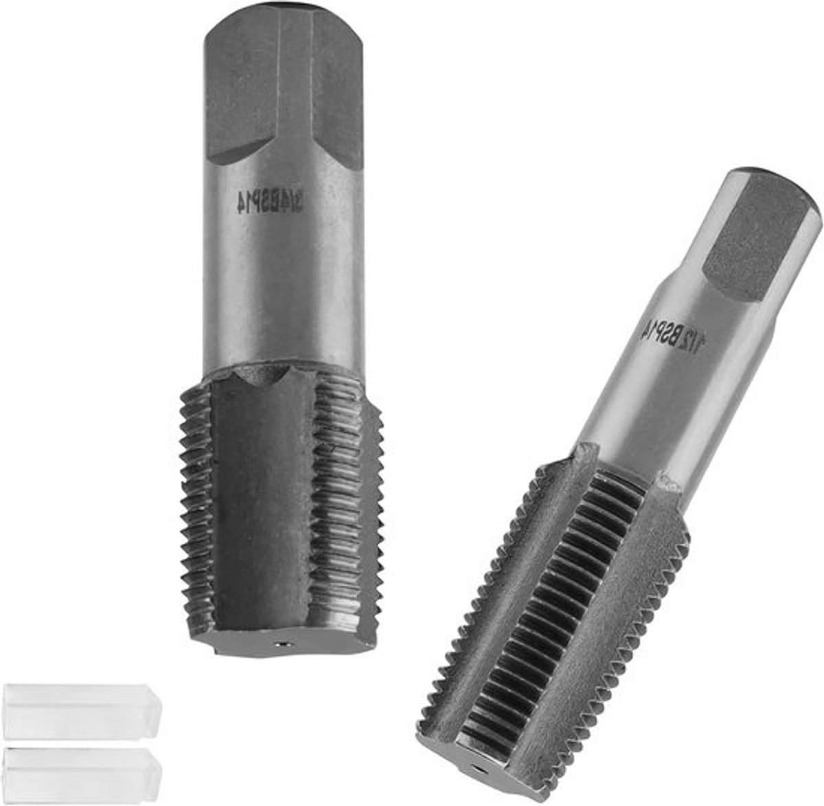 Draadtapset met doos, 1/2 inch en 3/4 inch rechtse groefschroefdraadfrees voor reparatie en doe-het-zelf