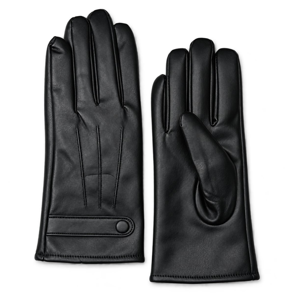 MoodLux Winterhandschoenen Kunstleer met Fleece - Touchscreen - Winddicht & Waterafstotend - One Size - Voor Kleine Handen - Unisex - Zwart