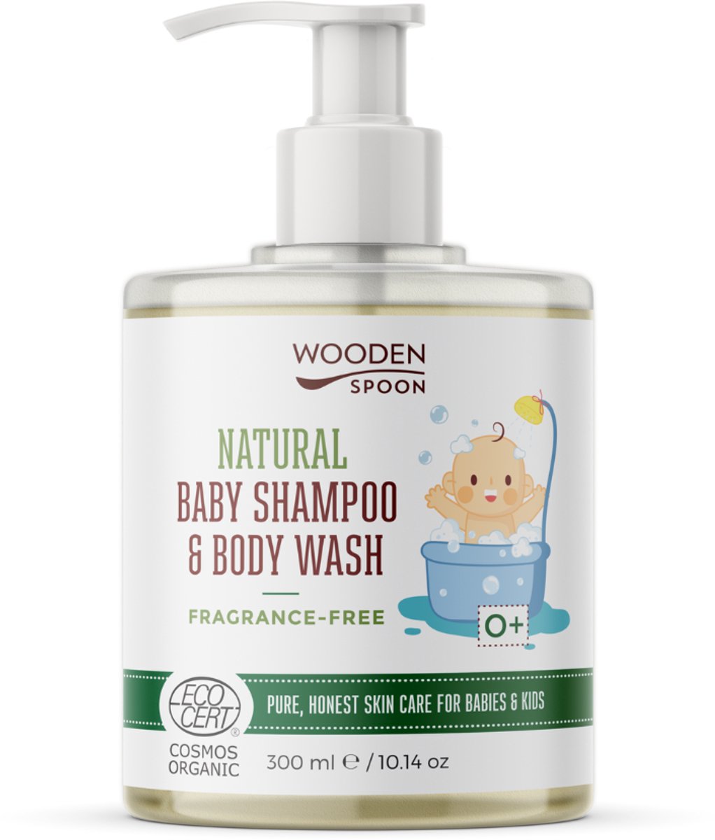 Baby Organic Shampoo & Body Wash Fragrance Free-300ml-zonder parfum-gevoelige babyhuid-natural-organic