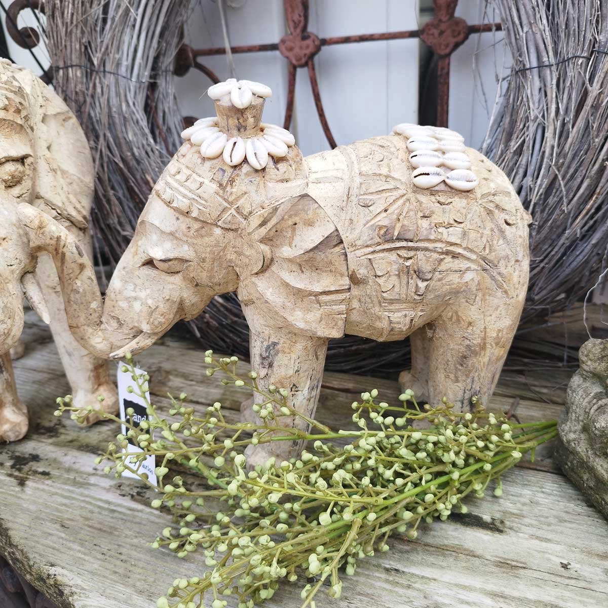 Houten indiase olifant - M