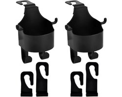 SnelShoppen - 2 Pcs Auto Hoofdsteun Haken en Kophouder - Car Seat Railing Hooks - Multifunctionele Accessoires voor Auto - Perfect voor Waterflessen,