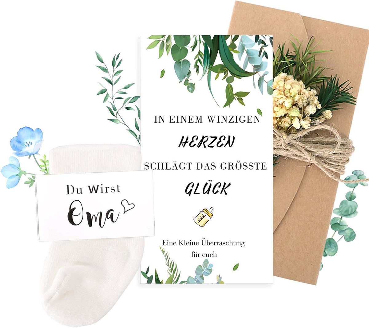 Babysokjes voor Zwangerschapsaankondiging, Babyshower Cadeau