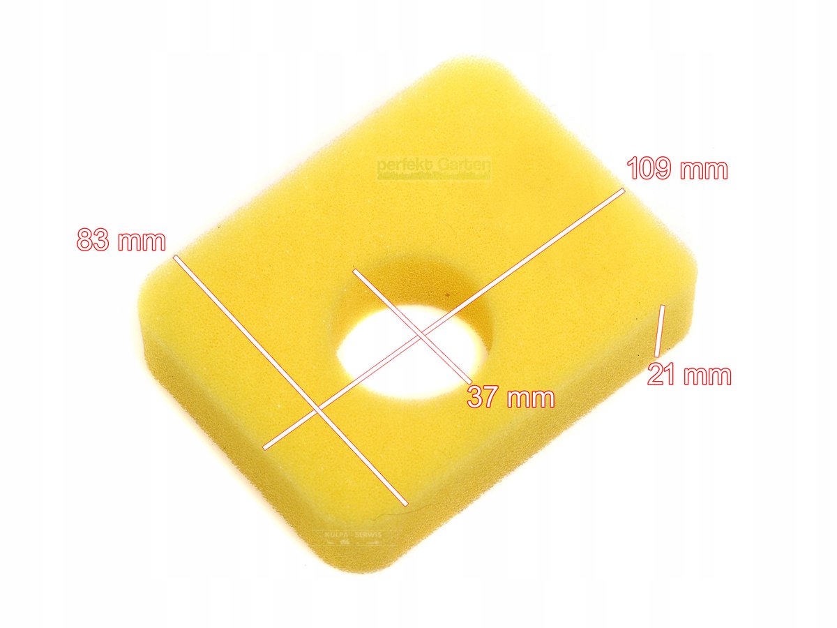 schuimluchtfilter voor B&S / Briggs & Stratton 450E, 500E, 500OHV, 550E, 550EX, 799579