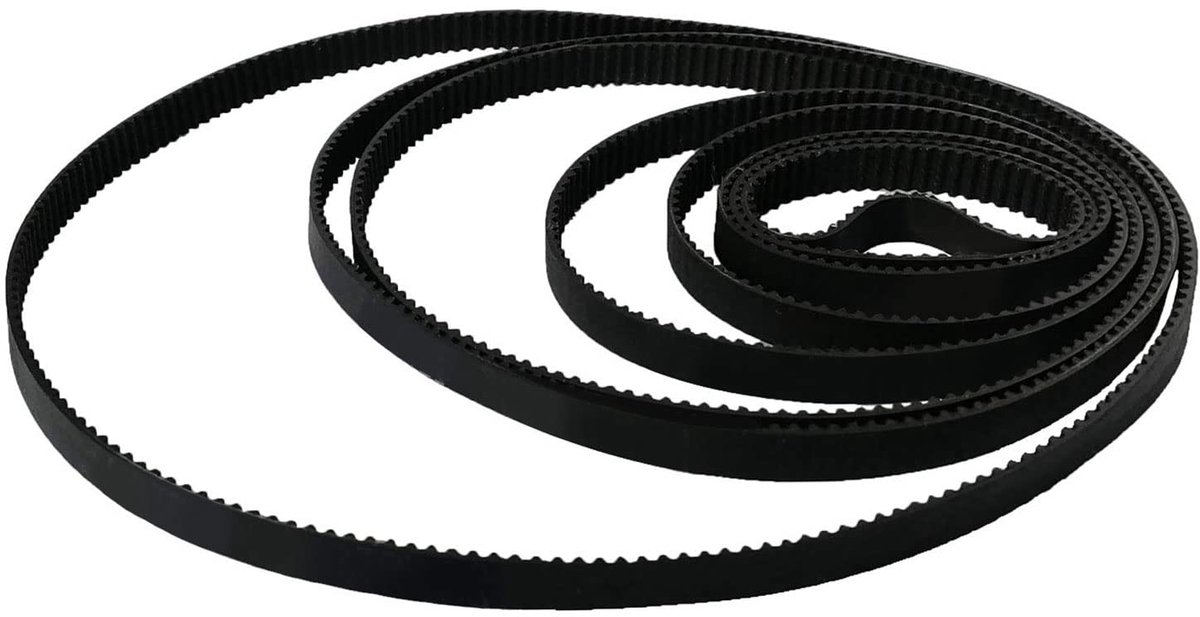 8 stuks tandriemen voor 3D-printers, 2GT-6, gesloten rubberen riemen, 110 mm, 112 mm, 122 mm, 158 mm, 200 mm, 280 mm, 300 mm, 400 mm, breedte 6 mm