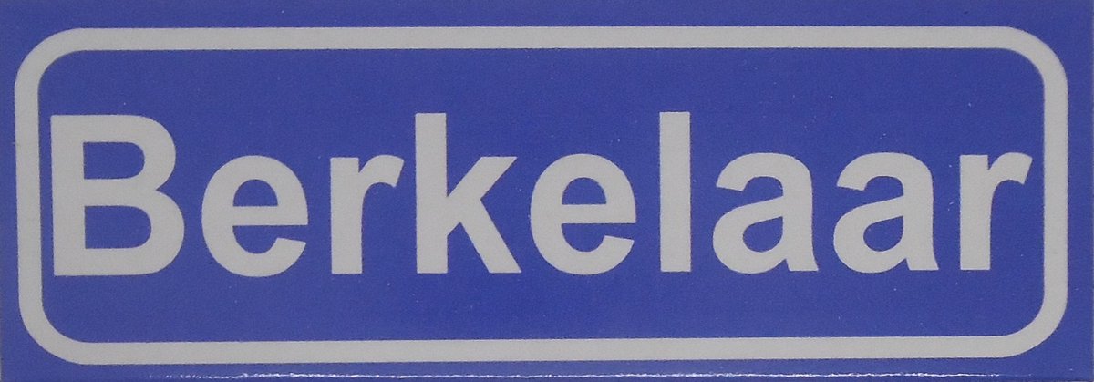 Souv© - koelkast magneet - plaatsnaam bord - kombord - souvenir - koelkastmagneetje - relatiegeschenk Berkelaar