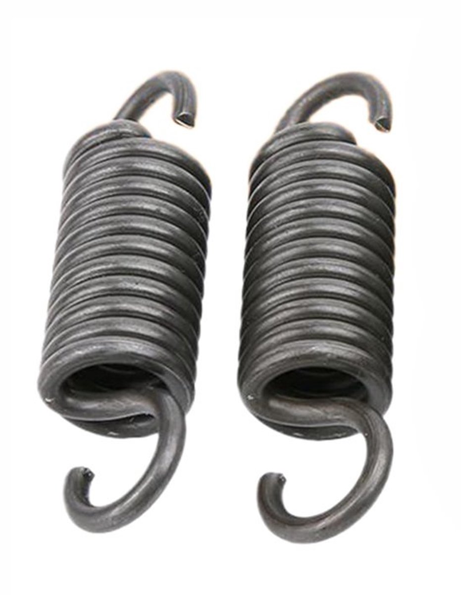Dubbele haak - Spiraalveer - Trekveer - Verenstaal - Bevestiging voor machinebouw - Stevige dubbele haken - 7 x 40 x 250 mm