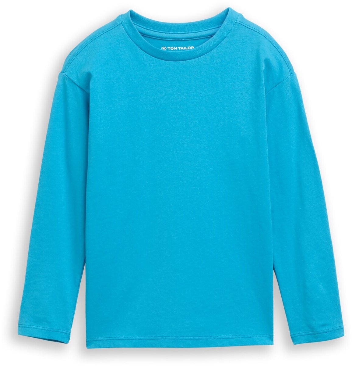 Tom Tailor - Oversized shirt met lange mouwen en print op de rug - Maat 104/110 - Bay Blue