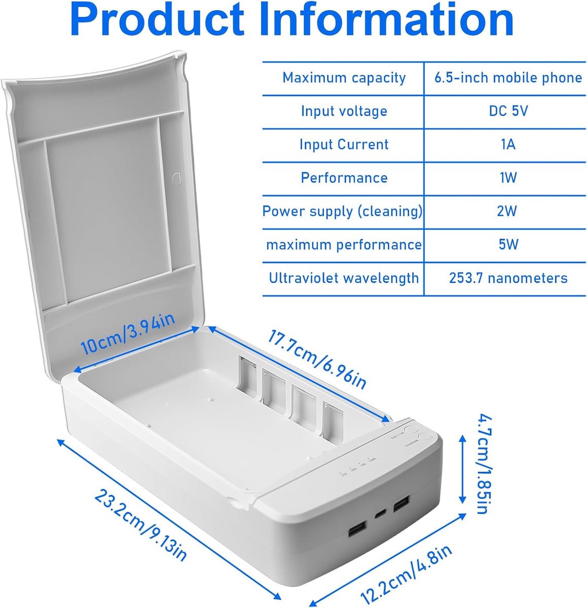 SnelShoppen - Portable UV Lamp Sterilizer Box - Professionele UV LED Nagel Sterilisator - Dubbele Laag - 99.9% Desinfectie - Perfect voor Schoonheidss — cadeau in Cadeau-ideeën - foto 5