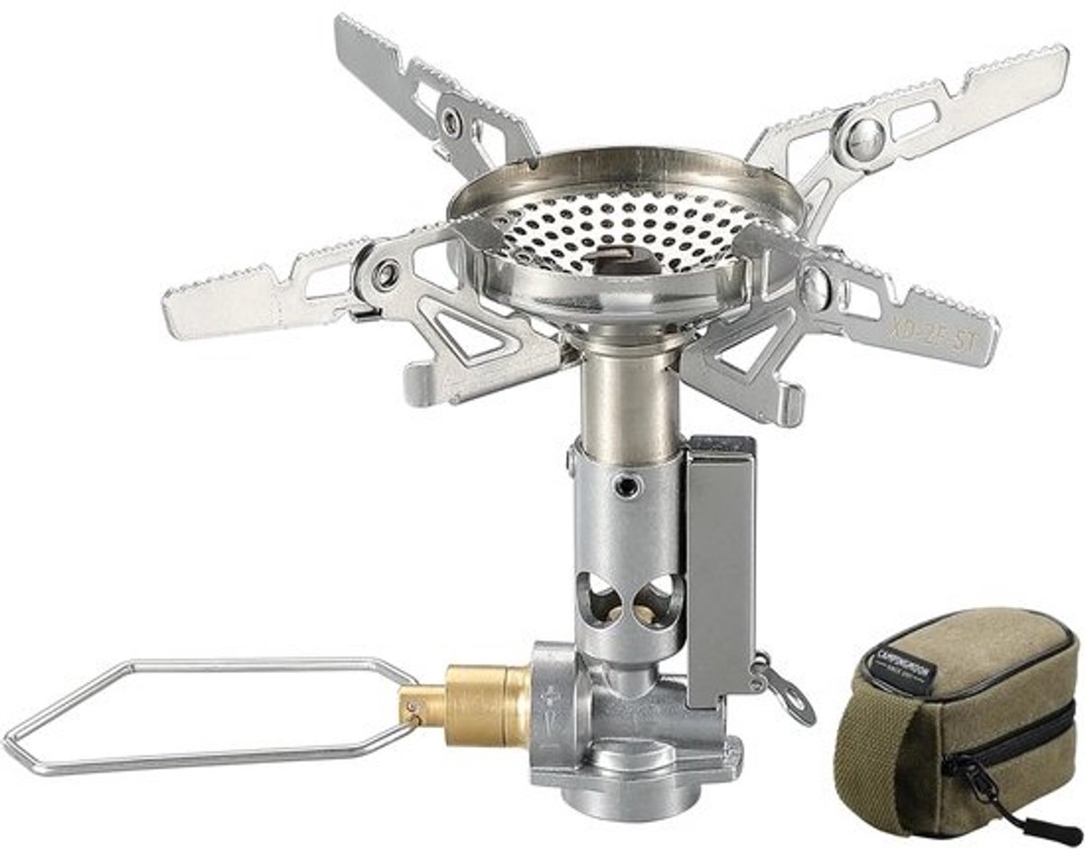 Compact opvouwbaar gasfornuis - Met microregelaar en ontsteker - Voor kamperen