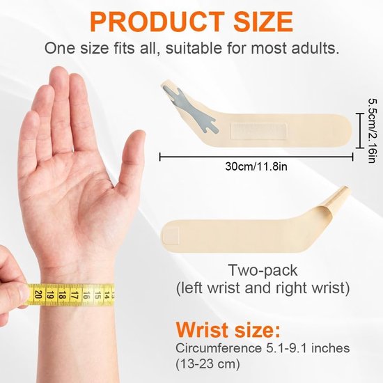 Ademende en Zachte Duimspalk voor Rechts en Links - 2 Stuks, Ideaal voor Duimgewricht en Polsbandage voor Mannen en Vrouwen (Huidkleur) — afbeelding 5