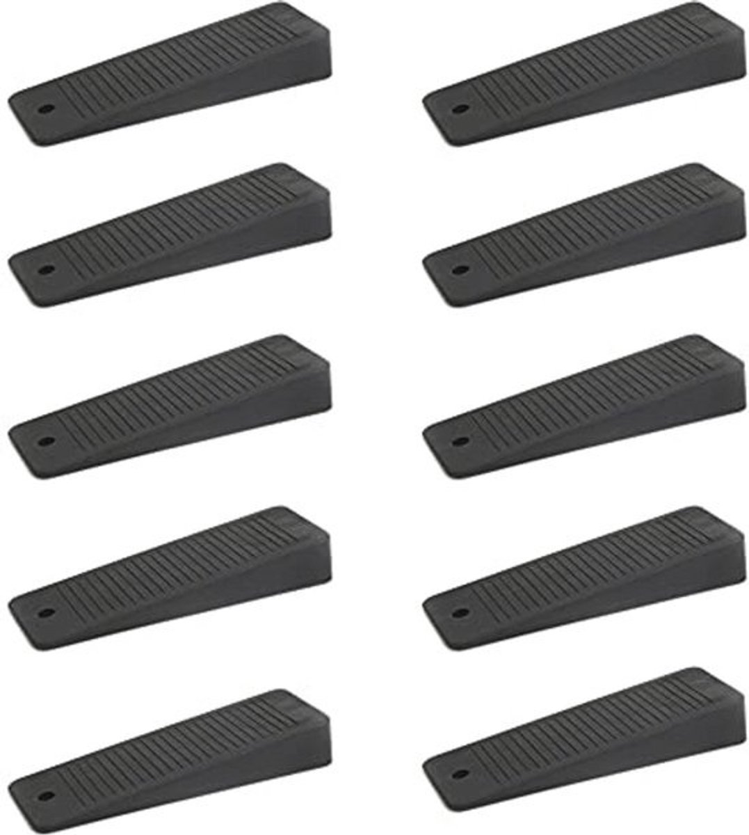 10 deurwiggen - Hard rubber - Zwart - Duurzaam - Eenvoudig schoon te maken
