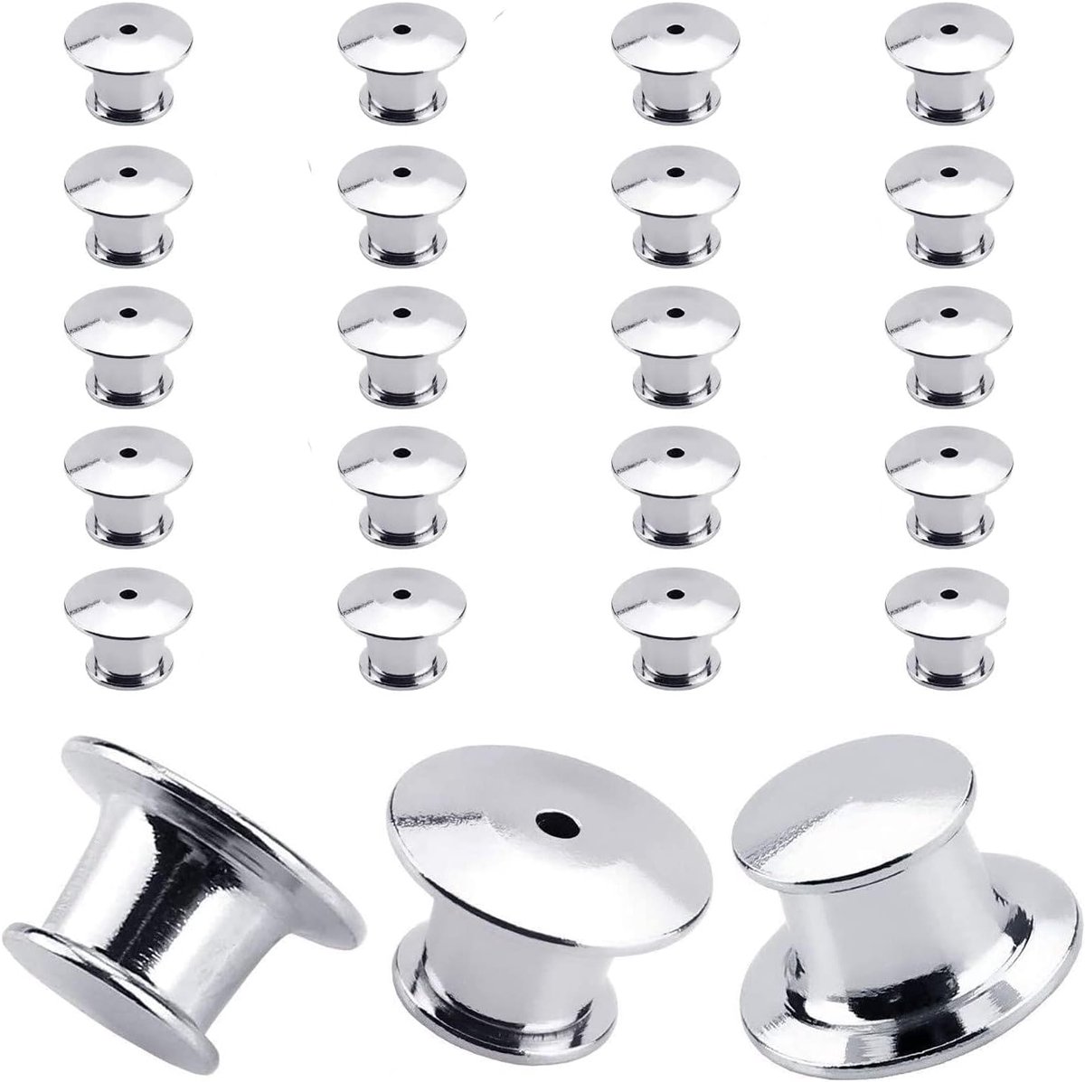 Dailygoods- Rugpins 20 Stuks - Metalen Sluitpennen - Roestvrij - Duurzaam - Voor Sieraden - 1 cm Diameter