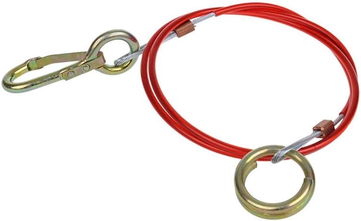 Real-Parts-Holland 50.50.08 Shear Cable Brake Cable Fuse Cable 1 m for Trailer, 1 m with Ring - ShopVlot
