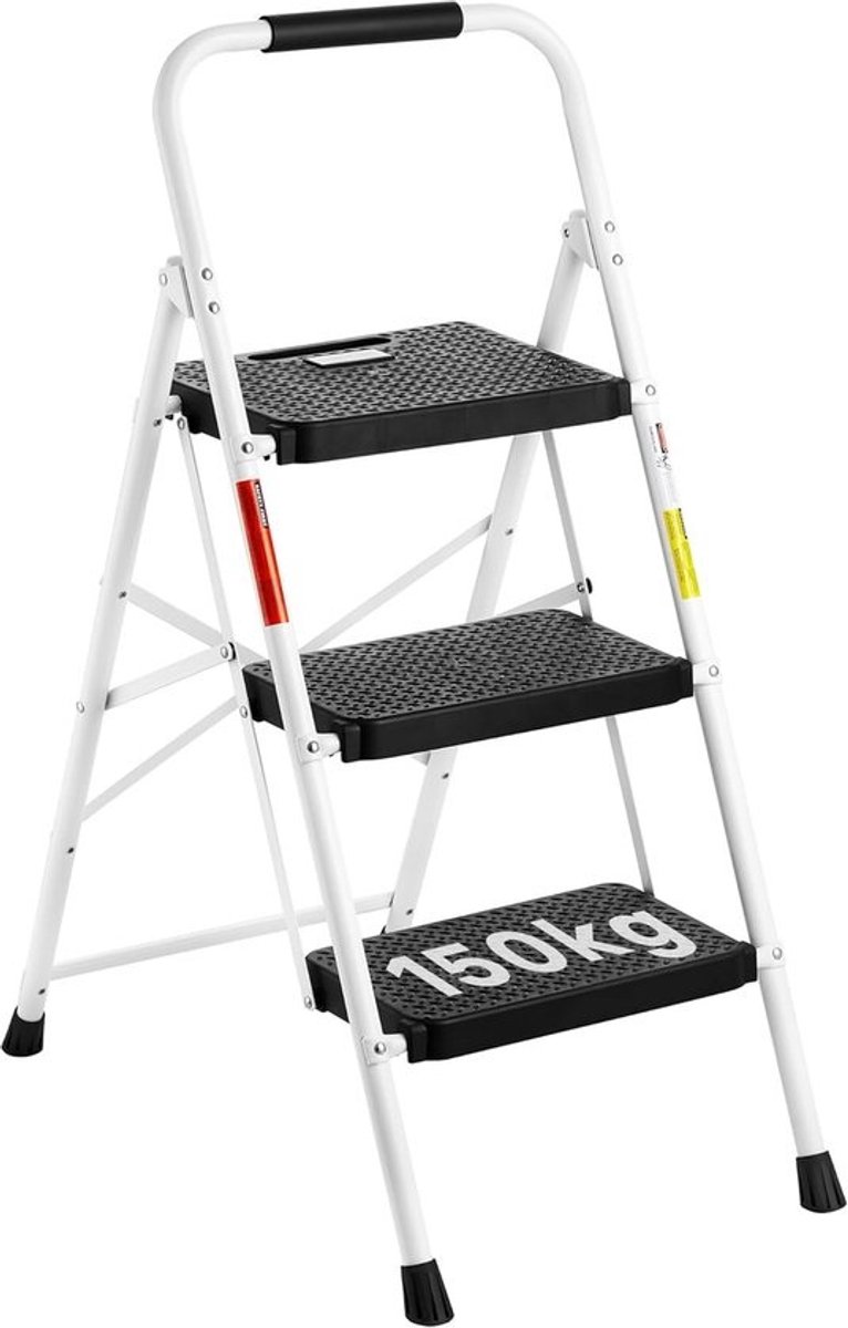 3-treeds vouwladder met antislippedalen - Draagvermogen tot 150 kg