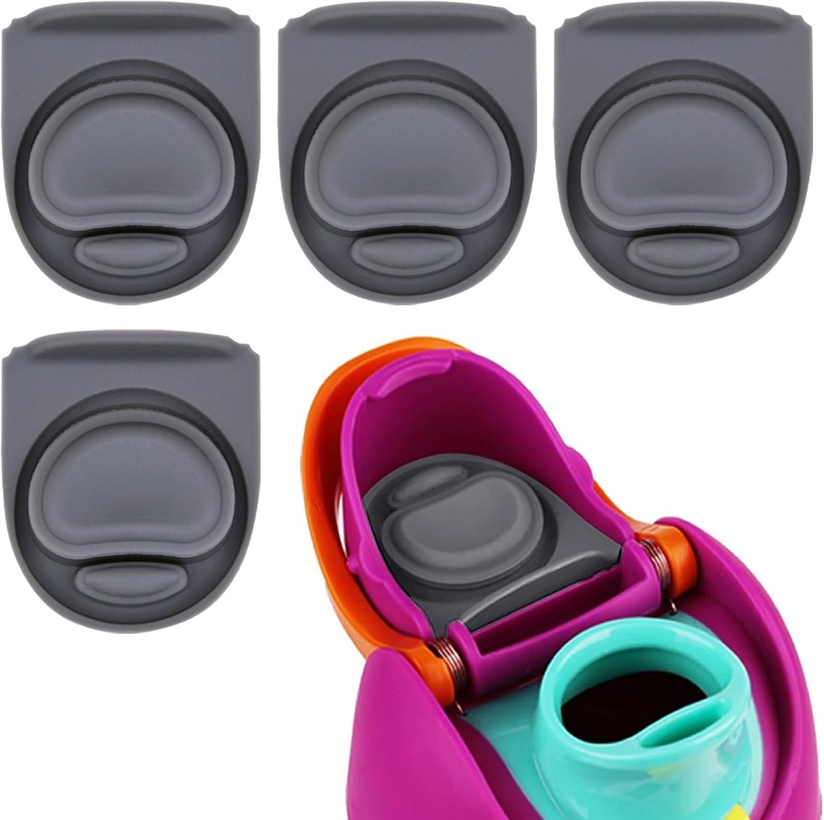 4 Stoppenvan Siliconen voor Dop Owala FreeSip,Rubber Afdichtingsonderdelen Packing Drinkfles Vervangingsonderdelen-Accessoires voor Onderdelen Vervangdop Owala 470 560 710 740 950 1180 ml