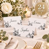 NK2 - 24 stuks - Naamkaartjes - Naamkaart - Tafelkaart - naambordje - tafelschikking - tafel plaatskaartjes - bruiloft kaartjes - naamkaart