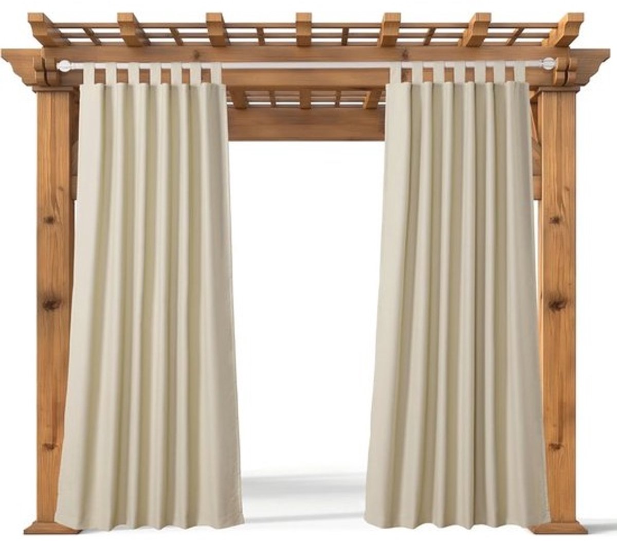 Waterdicht buitengordijn - 130 x 210 cm - met klittenbandsluitingen voor schaduw en privacy - Creëer een sfeervolle buitenruimte