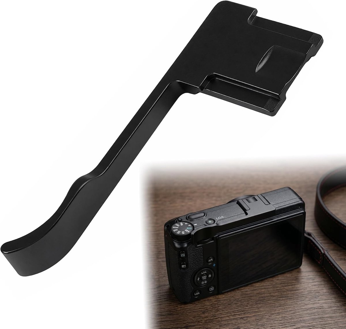 Duimgreep voor camera GR3X GR3 GR2 GR1 GR - aluminiumlegering - zwart - perfecte pasvorm - ShopVlot