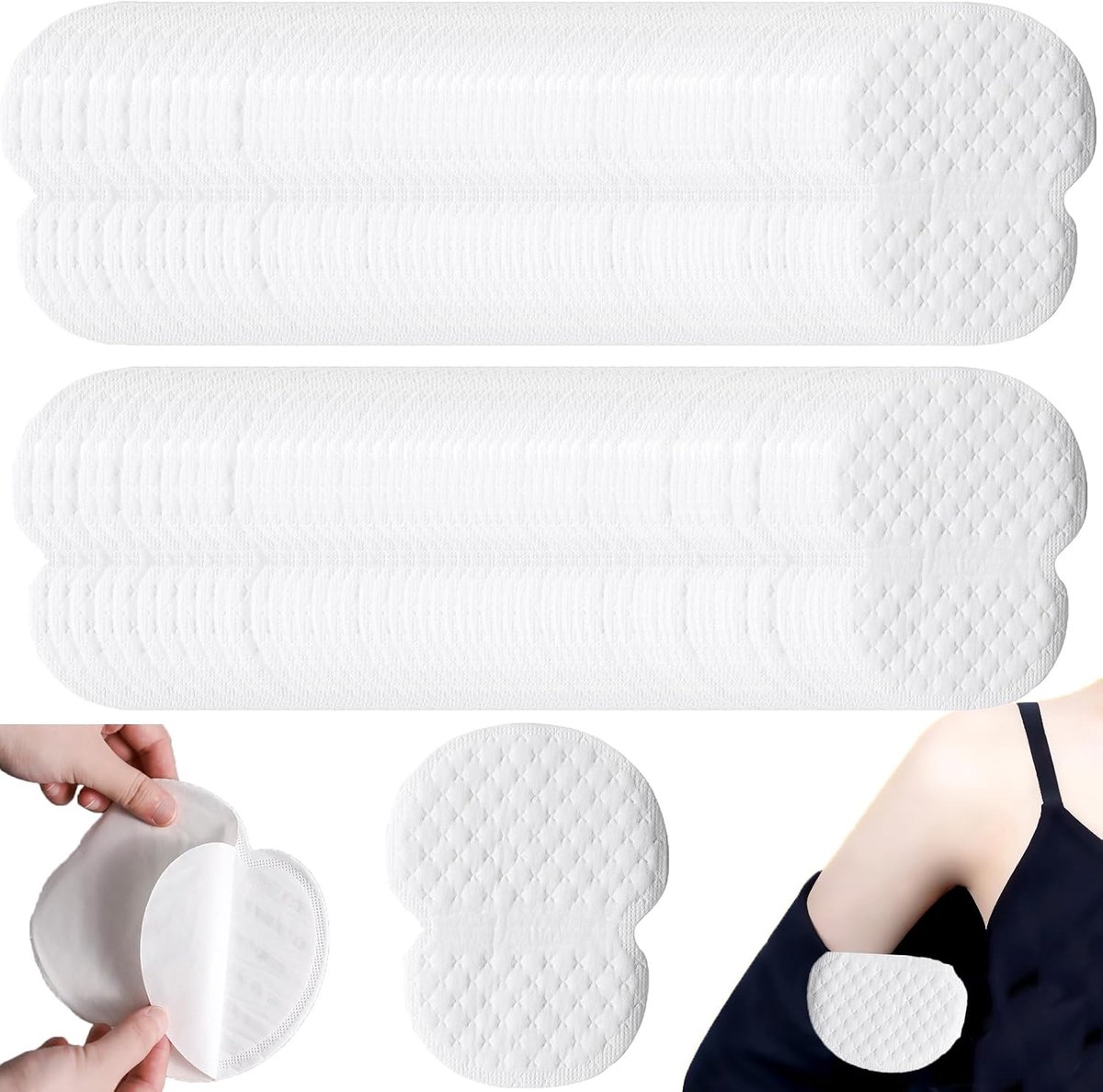 Pack of 120 Underarm Pads, Underarm Pads, Self-Adhesive Underarm Pads, Invisible Sweat Pads for Men and Women, Perfect - ShopVlot