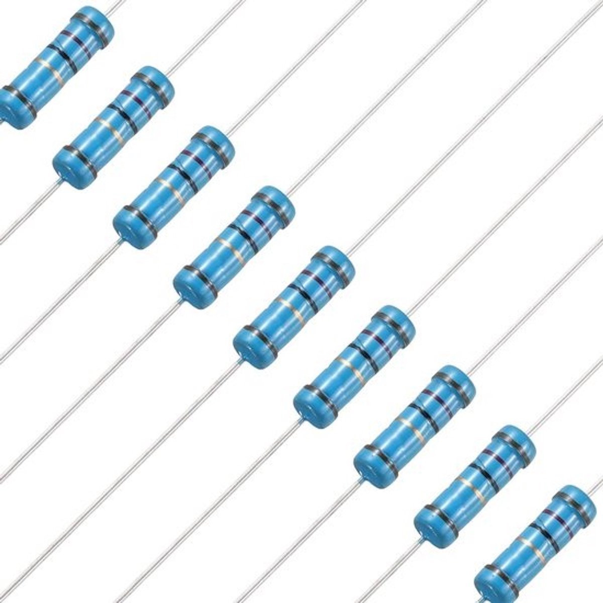 Vaste weerstanden - Componentenkit - Voor elektronicaprojecten - Precisieweerstanden met metaalfilm - 50 stuks - Zilverkleurig